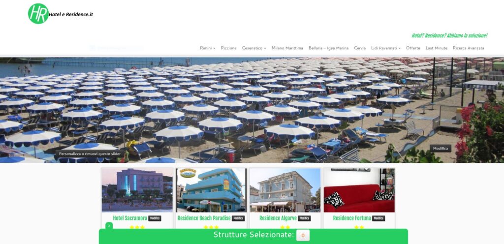 hoteleresidence.it: tourism promotion portal