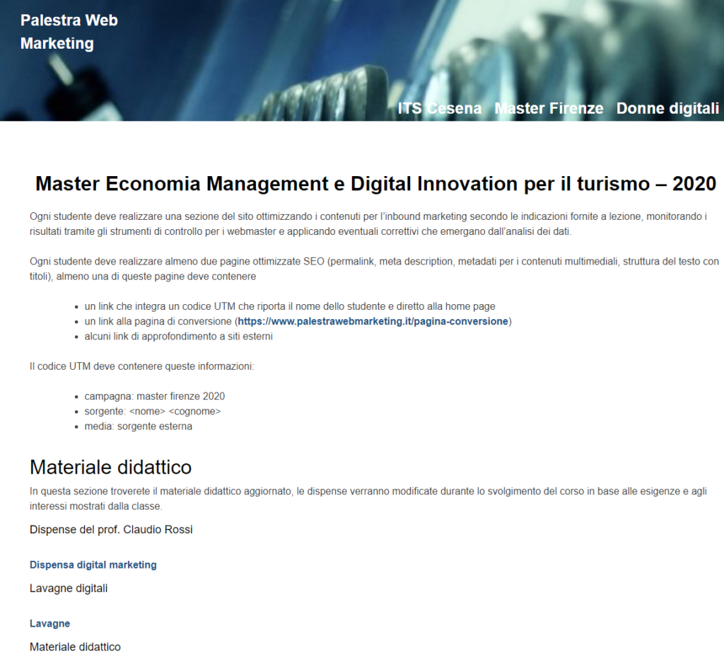 palestra web marketing: a tool to learn Digital Marketing